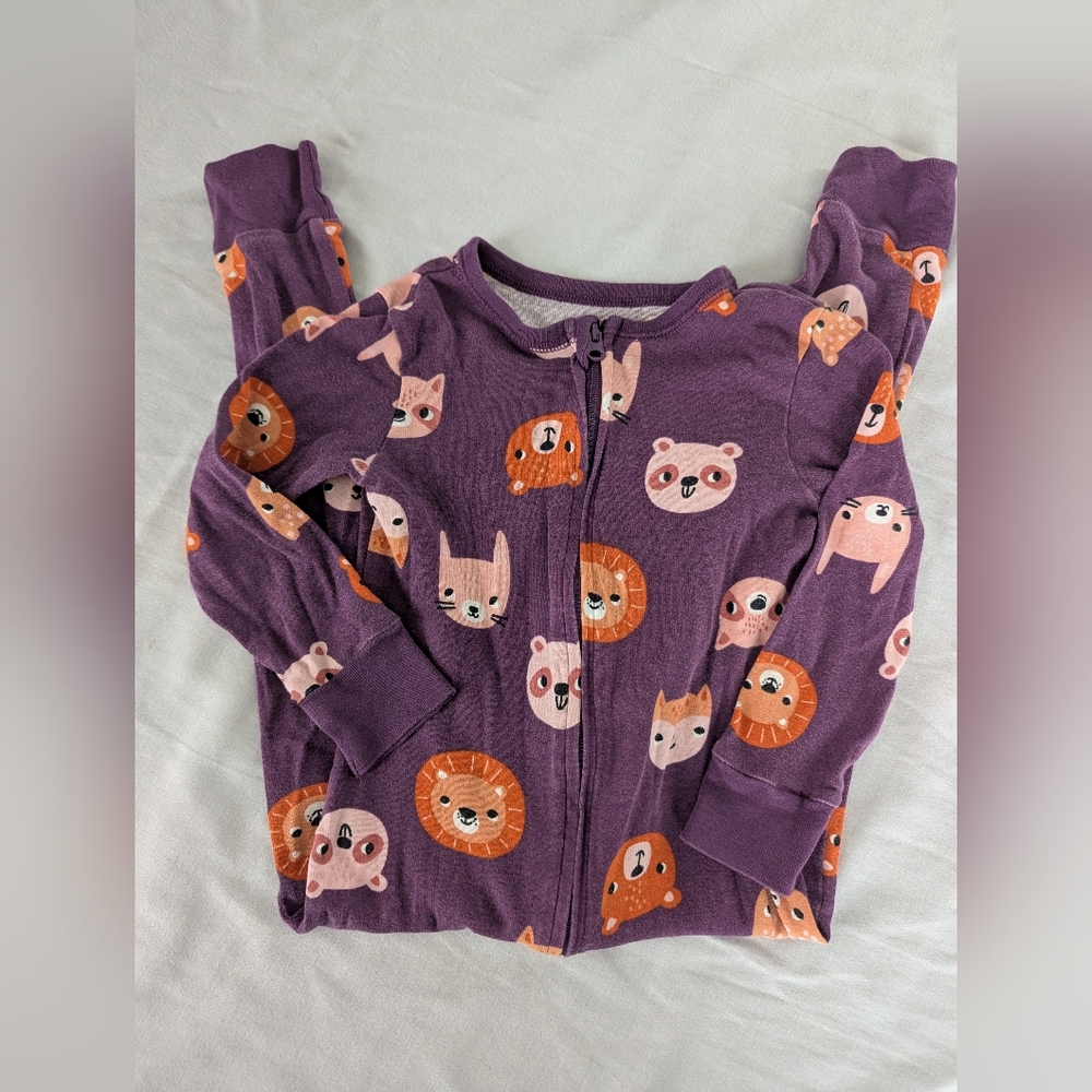 Old Navy Purple Onesie with Animal Faces